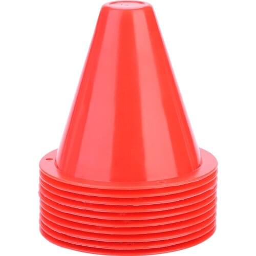 Made Of Good Quality PE Material 10pcs Soccer Training Cone Football Barriers Plastic Marker Holder Accessory