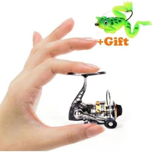 POWER Full Metal Mini Winter Ice Fishing Reel Small Spinning Reels Carp Raft Fishing Wheel for Fish Accessories Saltwater Gear