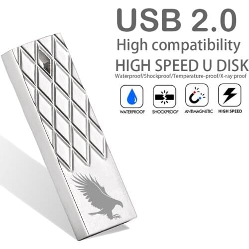 JASTER new stainless steel metal USB flash drive 4G 8G 16GB 32GB 64GB personalized pen drive USB memory stick U disk gift custom