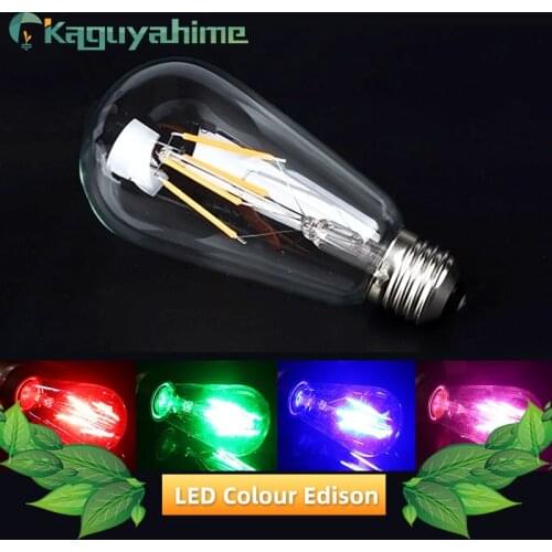 Kaguyahime LED E27 Edison Bulb 220V Vintage LED E14 Retro Edison Lamp Filament Light ST64/G95 Edison Bulb Candle Light Ampoule