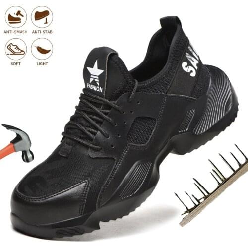 Fashion Safety Shoes Mens Steel Toe Cap Insulation Boots Puncture-Proof Indestructible Boots Casual Working Footwear Sneakers