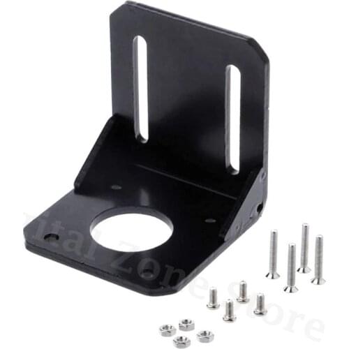 42mm Stepper Motor Mounting Bracket Alloy Steel L-shape Fixed Seat For NEMA17 Stepper Motor with Screws and nuts