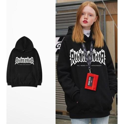 2019 Autumn Winter Warm Graffiti Letter Print Mens Hoodies And Sweatshirts Skateboard Flam Hoodies Men Harajuku Sweatshirt