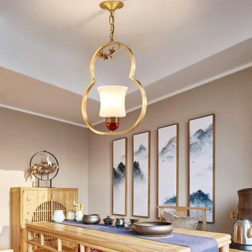 New Chinese style small all copper single head lamp originality personality vestibule corridor Pendant Lights LO7126 YM