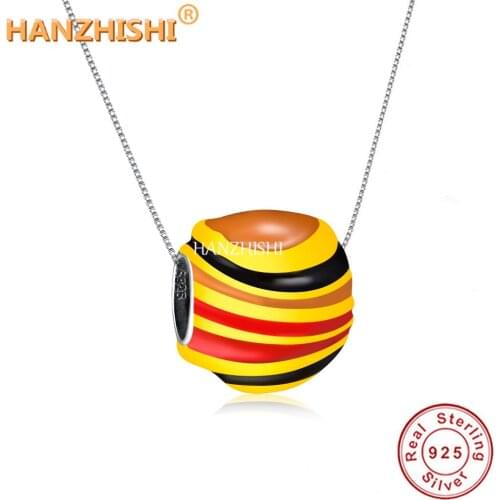 Venus Necklace 925 Sterling Silver Mix Enamel Round Pendant Box Chain Necklace Vintage Fine Jewellery Gift for Women Men
