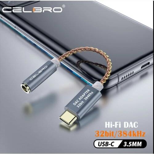 Hifi Digital Audio Converter DAC Usb Type C To 3.5mm Headphone Jack Aux Adapter Decoder for Ipad Pro s21 ultra Oneplus 8t 8 Pro