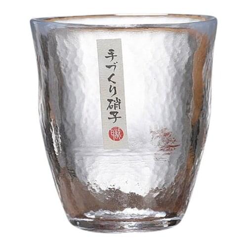 Japanese Style Clear Glass Cup Transparent Mug Beer Whiskey Brandy Vodka Cup Lead-free Heat Resistant Multi Pattern Drinkware