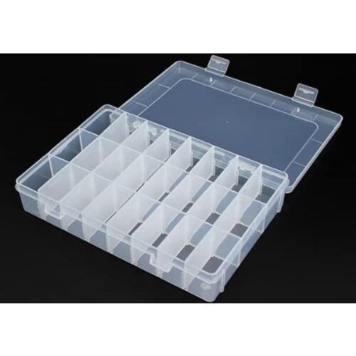 24 Grids Transparent Plastic Embroidery Floss Storage Box Floss Bobbins Storage Jewelry Organizer DIY Cross Stitch Sewing Tools