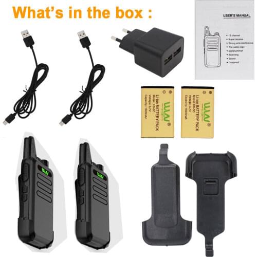 2 PC PMR446 Walkie Talkie AIRFREE AP-100 5 W lungo raggio licenza PMR radio Bidirezionale 16 Canali CE roHS con CTCSS/DCS Codici