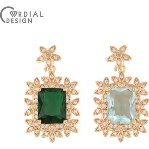 Cordial Design 20Pcs 16*28MM Crystal Pendant For Necklace/Jewelry Accessories/Hand Made/CZ Charms/Jewelry Findings & Components