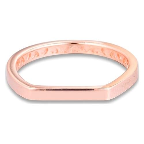 Logo Bar Stacking Ring Rose Golden Woman Rings For Jewelry Making 925 sterling silver Jewelry Wedding Rings bijoux femme