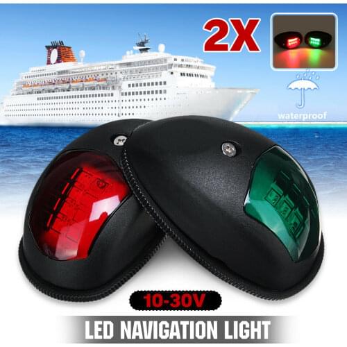 2X LED Navigation Light Signal Warning Lamp Signal Lamp For Marine Boat Yacht Automotive Goods Car Accessories Auto decration
