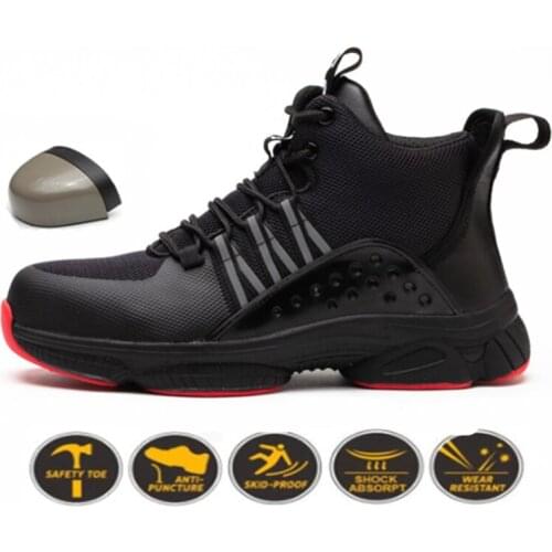 Outdoor Construction Protection Boots Mens Shoes Non-slip Work Safety Shoes Military Soldier Tactical Boots Men Sneakers