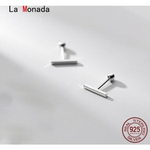 La Monada Stud Earrings For Women Silver 925 Minimalist Stick Geometry Fine Women Earrings In Jewelry Stud Earrings 925 Silver