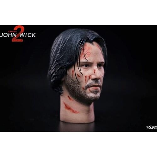 1/6 MAXNUT M002 John Wick Keanu Reeves Male Head Scult Fit 12'' HT Toys Body in stock