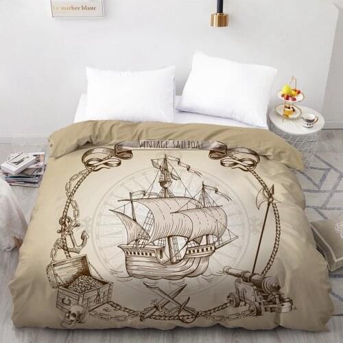 1PCS Duvet Cover,3D Luxury Printing Quilt Cover 240x220/200x200/140x200/180x210,Sailing Bedding King/Queen/Double size,Drop Ship