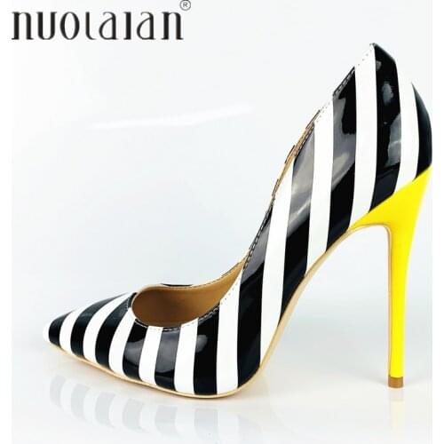 2019 New fashion woman shoes patent leather party wedding shoes big size 35-42 sexy pointed toe high heels pumps women shoes