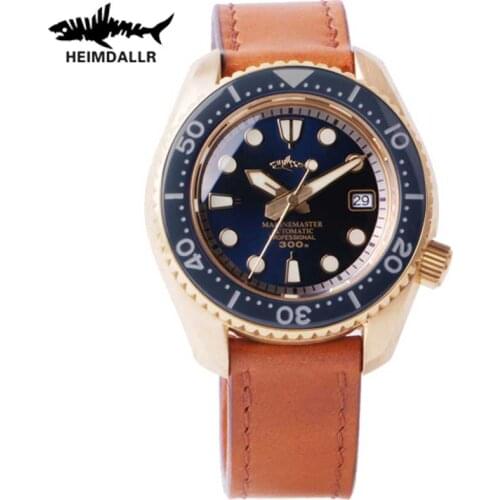 2021 HEIMDALLR SDBX Automatic Mens Mechanical Watch Sapphire Crystal Diver NH35 Bronze Case C3 Luminous Mechanical Watch