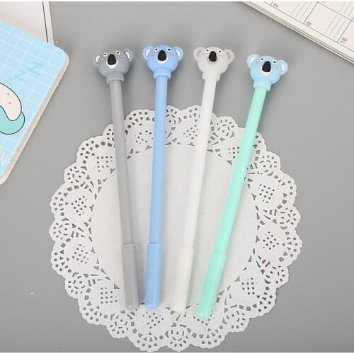40 Pcs Creative Cartoon Koala Neutral Pen Cute Study Stationery Silica Head Water-based Office Sign Pen
