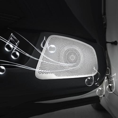 Interior Accessories Door Speaker Sticker Tweeter Cover Horn Sound Decorative Frame Trim For Infiniti Q50 Q50L