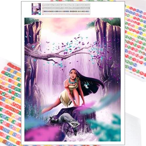 Diamond Painting Disney Pocahontas 5D DIY Full Drill Mosaic Cartoon Crystal Kits Rhinestone Embroidery Art Home Decoration Gifts