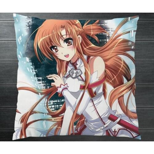 Anime Novel SAO Sword Art Online Yuuki Asuna Two Side Pillowcases Hugging Pillow Cushion Case Cover Manga Cosplay Gift New P6