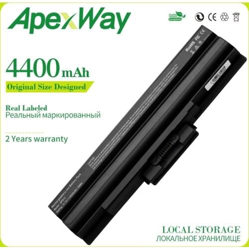 Apexway 6 Cells Laptop Battery for SONY VAIO VGP-BPS13/S VGP-BPS13A/S VGP-BPS21/S VGP-BPL21A VGP-BPS13A/B VGP-BPS21B VGP-BPL13