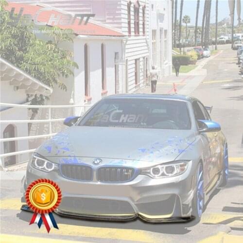 Car-Styling Carbon Fiber Front Bumper Splitter Fit For 2014-2019 F80 M3 F82 F83 M4 MAD Type 3 Style Front Under Lip
