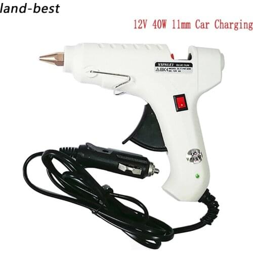 Car Tool Hot Melt Glue Gun Dent Removal Paintless Dent Repair 40W 11MM 12V Car Charging Glue Gun with Car Cigarette Lighter Plug