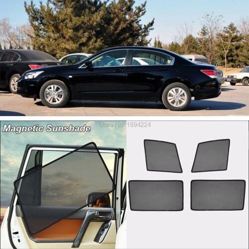 Car Full Side Windows Magnetic Sun Shade UV Protection Ray Blocking Mesh Visor For Honda City 2014-2019