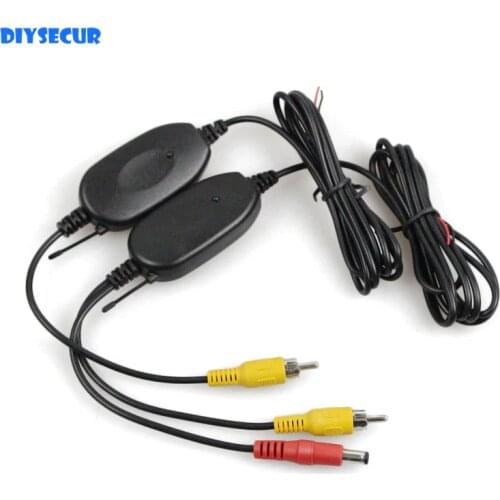 DIYSECUR 2.4 G Wireless RCA Video Transmitter Receiver Car Rear View System for Car Backup Camera and Car Monitor