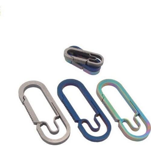 Titanium Alloy TC4 Car Key Chain Simple Personality U Type Ring Creative High-grade EDC Bag Waist Hanging Buckle Outdoor Gift