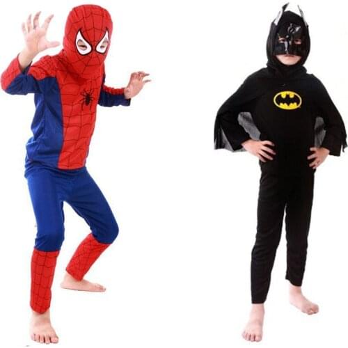 S-L Kids Boy Super Hero Cosplay Children Halloween Anime Movie Costumes Carnival Purim Parade Stage Show Role Play Party Dress