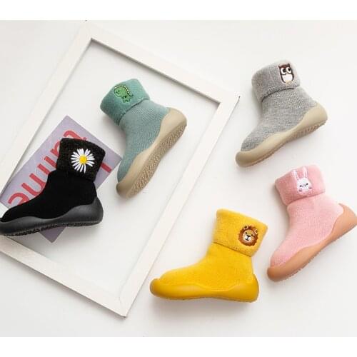 Baby Toddler Warm Shoes Non-Slip Thicker Floor Foot Socks 5Sizes 5Colors F30 KeDing