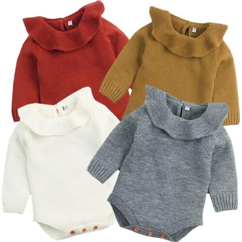 2021 Infant Baby Boys Girls Rabbit Ears Hooded Rompers Clothes Children Baby Boy Girl Kids Knitting Long Sleeve Rompers Pink