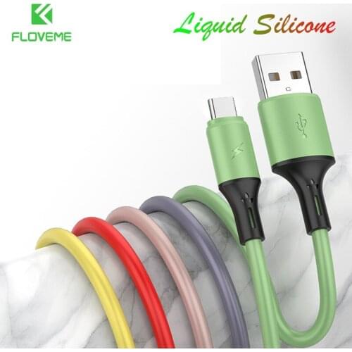 FLOVEME Liquid Silicone USB Cable 3A Micro USB Type C Cable For Redmi Note 8 Pro Redmi 9A 8A Fast Charging Cord USB C Date Wire