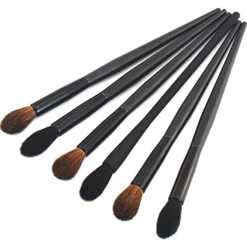 MECLOVOR 1PC Make Up Highlight Brush Nose Contour Smudge Brush Animal Hair Wool Horse Hair Brush Cosmetic Tool Kits for Women