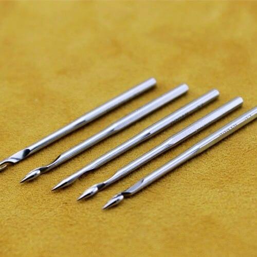 Leather MOCCASIN/shoemaker Craft DIY Ebony Handle Round Rhombus Flat Steel Awl Hakennadeln, Hook Needles 0.9mm-1.6mm/150D 0.8mm