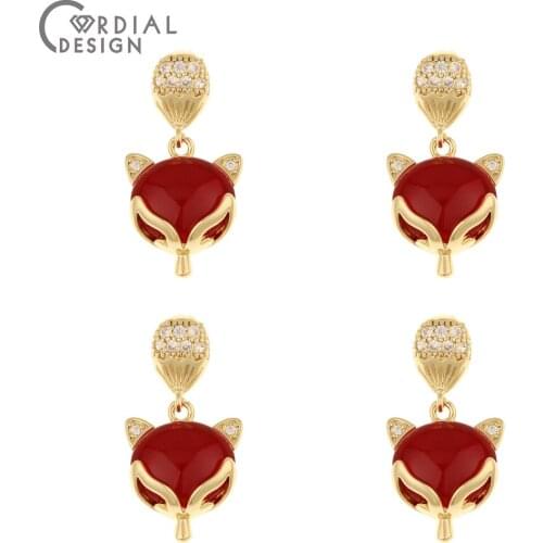 Cordial Design 50Pcs 14*26MM CZ Pendant/Necklace Making/Jewelry Accessories/Hand Made/Jewelry Findings & Components/DIY Charms