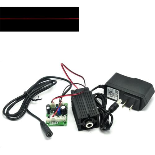 Line Focusable 650nm 200mW Red Laser Module Diode Long Time Work w/ 12V Adapter