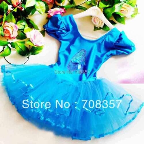 Fashion Girls Tutu Dress Cotton Diamond Bow Ballet Casual Dresses for Kids Gauze dress Stage Wear Blue,Pink,Rose,Red