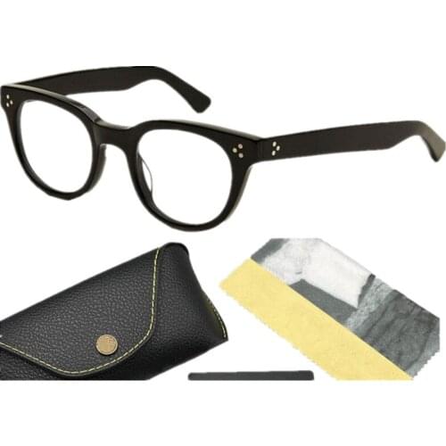 Fashion Design Concise Unisex Sun Glasses Frame 48-22-145 Italy Acetate Square Fullrim for Prescription Myopia Polarized