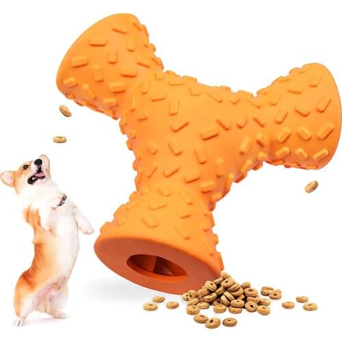Soft Pet Dog Food Dispenser Toys Funny Interactive Elasticity Ball Dog Chew Toy For Dog Tooth Clean Extra-Tough Molar Ball