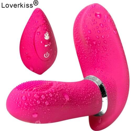 Heating Silicone Wireless Remote Vibrator G Spot Dildo Stimulator Anal Plug Vibrating Panties Adult Sex Toy for Woman Couple