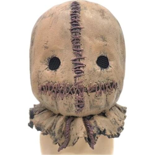 New sack man mask don’t mess with children face mask cloth bag latex headgear scarecrow mask christmas mask party