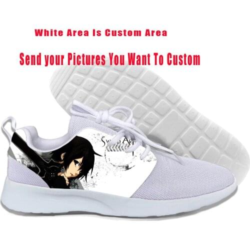 Sword Art Online Shoes Lightweight-Breathable Custom DIY Sports Shoes 2019 Fashion High-Top Sneakers Sneakers