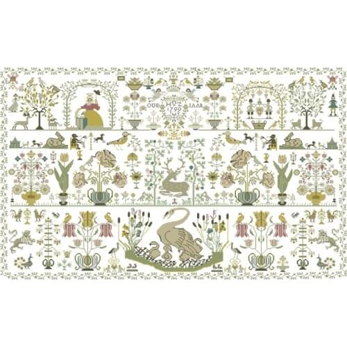 Autumn forest paradise cross stitch package 18ct 14ct 11ct white fabric cotton silk thread embroidery DIY handmade needlework