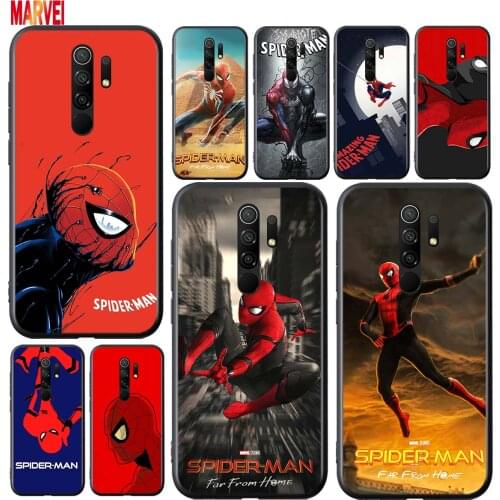 Popular SpiderMan Cool Soft TPU For Xiaomi Redmi 9i 9T 9A 9C 9 8A 8 GO 7 7A S2 Y2 6 6A 5 A 4X Prime Pro Plus Black Phone Case
