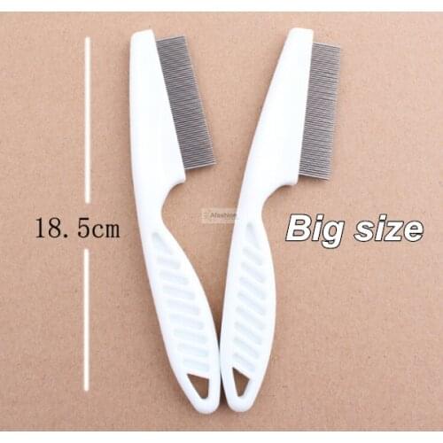 1pc 0.5mm pitch Pet Fleas lice clean Comb Dog Cat Stainless Pin Grooming Brush Tool