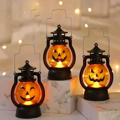 Halloween Pumpkin Lantern Decoration Led Ghost Lights Halloween Horror Party Haunted House Home Decoration Atmosphere Props